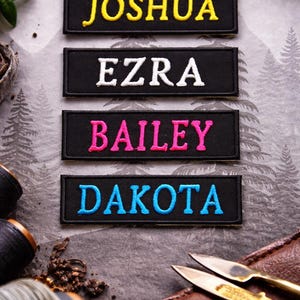 Personalized Iron On Name Tag, Custom Iron On Patch, Custom Iron On Name Tag, Embroidered Hat Patch, Custom vintage iron-on name tag