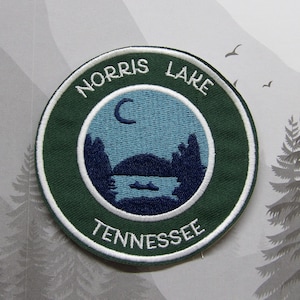 Iron On Norris Lake Patch/Souvenir Applique for Jacket & Clothing/Backpack/Tennessee Patch/Lake Life Gift/Boating Badge/Outdoor Travel