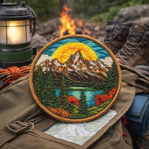 Grand Teton Patch/Iron-On Patch/Hiking & Camping/Nature Badge/National Park Gifts/Sew-on Applique Clothing Vest/Jacket Backpacks Gear