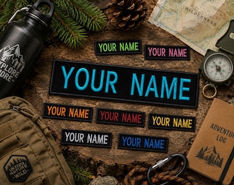 Personalized Iron On Name Tag, Custom Iron On Patch, Custom Iron On Name Tag, Embroidered Hat Patch, Custom vintage iron-on name tag