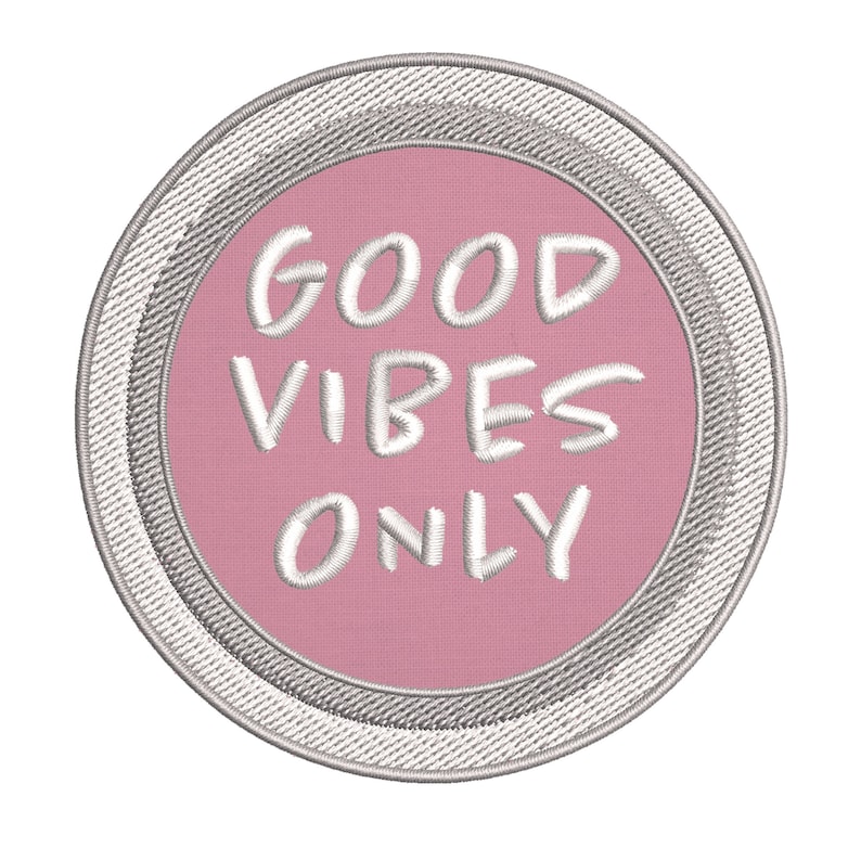 Good Vibes Only Embroidered DIY Iron onSew-on Decorative Patch Badge Emblem Appliques~Explore Wander Adventure Souvenir