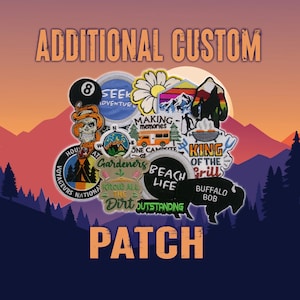 Custom Order - ADDITIONAL Patches of Custom Design Premium Applique Clothing Vest Backpack, Business Logo, Crests, Animals, Nature, Parks