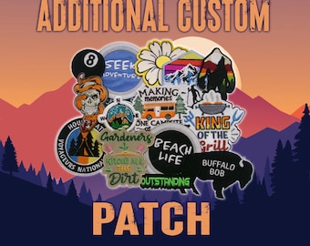 Custom Order - ADDITIONAL Patches of Custom Design Premium Applique Clothing Vest Backpack, Business Logo, Crests, Animals, Nature, Parks