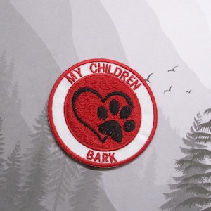 Iron On Custom Dog Patch Embroidered Paw Heart Applique for Jacket, Backpack, Pet Lover Gift, Dog Mom Badge, Personalized Name Patch