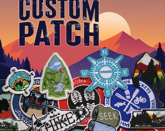 ONE Custom Patch - 3" Up To 11" - Your own artwork - Up to 10 Colors - A USA Company - Embroidered Applique Patch for Clothing Vest Jacket