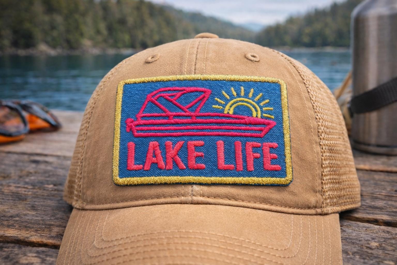 Lake Patch, Lake Life Patch, Trucker Hat Patches, Summer Patch, Boating ...