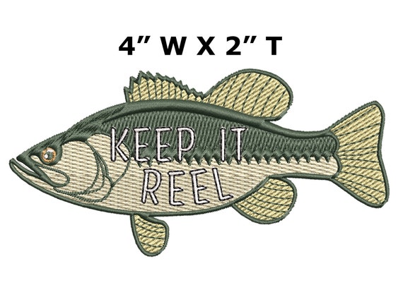 Keep It Reel Largemouth Bass Freshwater Fish Embroidered Patch DIY Iron-on  Applique, Lake Life, Rivers, Pro Bass Fishing Sport Nature Trails 