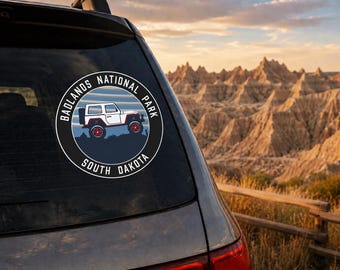 Badlands National Park Sticker Decal/South Dakota Souvenir/SUV Car Truck Window Bumper Graphics Die Cut Vinyl Sticker Decal/Nature Adventure