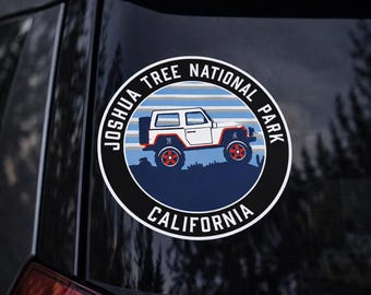 Joshua Tree National Park Sticker/California Souvenir Decal/Hiking Camping/SUV Car Truck Window Bumper Graphics Die cut Vinyl Sticker Decal
