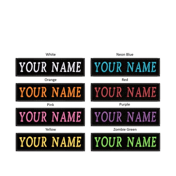 Custom Israel name patches tags personalized iron on hook backing  embroidered