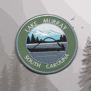 Iron On Lake Murray Patch/Souvenir Applique for Jacket & Clothing/Backpack/South Carolina Patch/Lake Life Gift/Boating Badge/Outdoor Travel