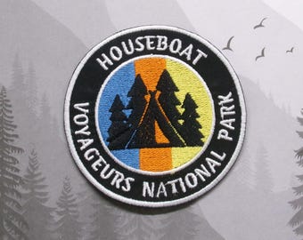 ボヤージャーズ パッチ/アイロン接着パッチ/国立公園ギフト、自然記念品/刺繍入り縫い付けアップリケ 衣類 バックパック ジャケット/ベスト用