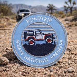 Mojave Patch/Iron-On Patch/Road Trip/Offroad 4x4 Adventure/4WD Emblem/Embroidered Sew-On Applique for Clothing Vest/Jacket Backpack Hat Gear