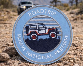 Mojave Patch/Iron-On Patch/Road Trip/Offroad 4x4 Adventure/4WD Emblem/Embroidered Sew-On Applique for Clothing Vest/Jacket Backpack Hat Gear