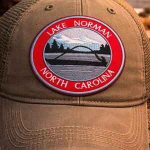 Lake Norman Patch/Iron-On Patch/North Carolina Souvenir Gift/Fishing Fish/Embroidered Sew-On Applique for Clothing Vest/Jacket Hats Backpack image 3