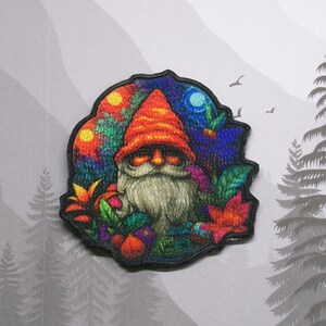 Iron On Christmas Gnome Patch Sew-On Applique for Jacket, Backpack, Clothing, Santa Helper Badge, Holiday Decor Patch, North Pole Vibes