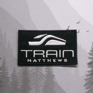 CUSTOM Train Matthews Patch - Embroidered Patches Badge Emblem for Clothing Jeans Vest Jacket / Travel Souvenir Gift