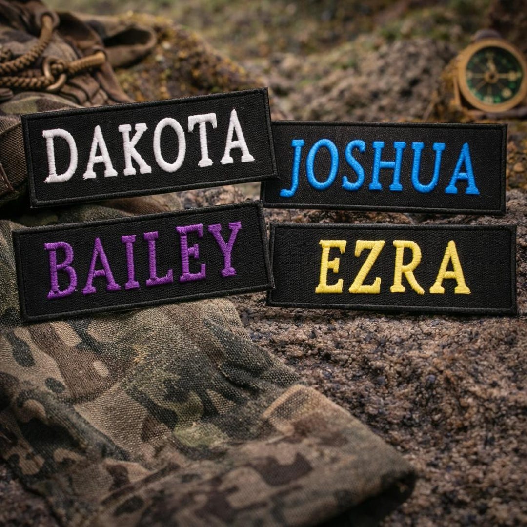 Custom Embroidered Name Tag Patch, Iron-on or Sew-on Applique for ...