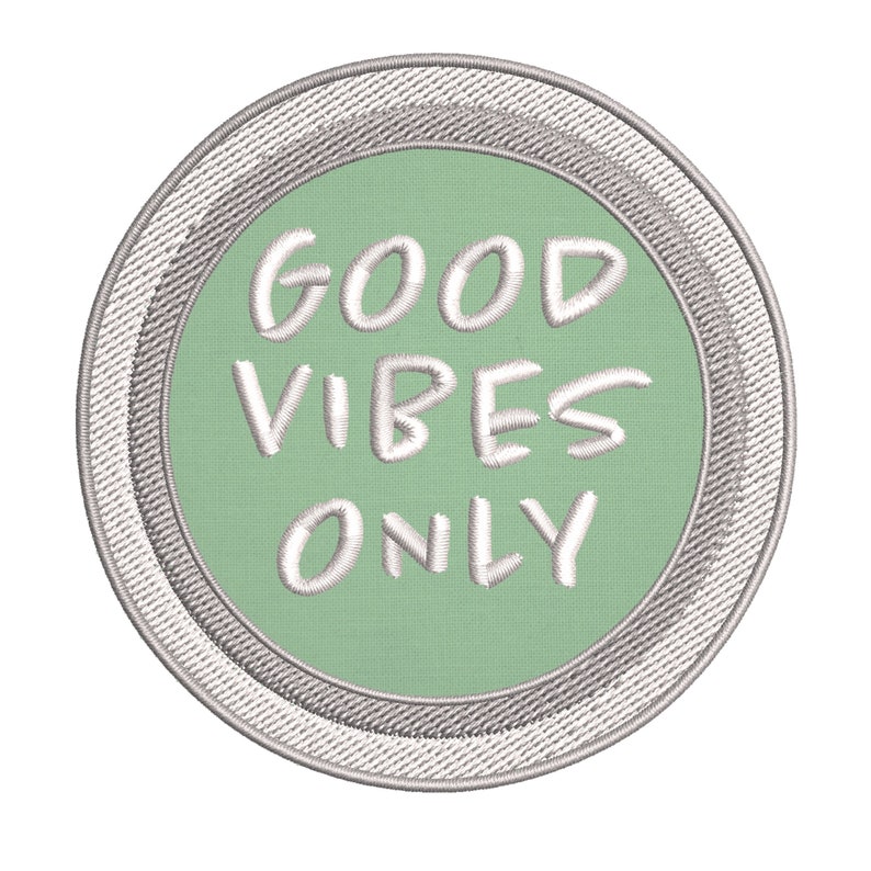 Good Vibes Only Embroidered DIY Iron onSew-on Decorative Patch Badge Emblem Appliques~Explore Wander Adventure Souvenir