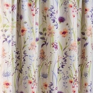 Country HAMPSHIRE Floral Pencil Pleat Header Lined Curtains or Bedding Sets - Many Sizes Available