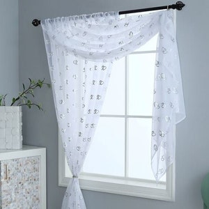 Window scarf sizes sales