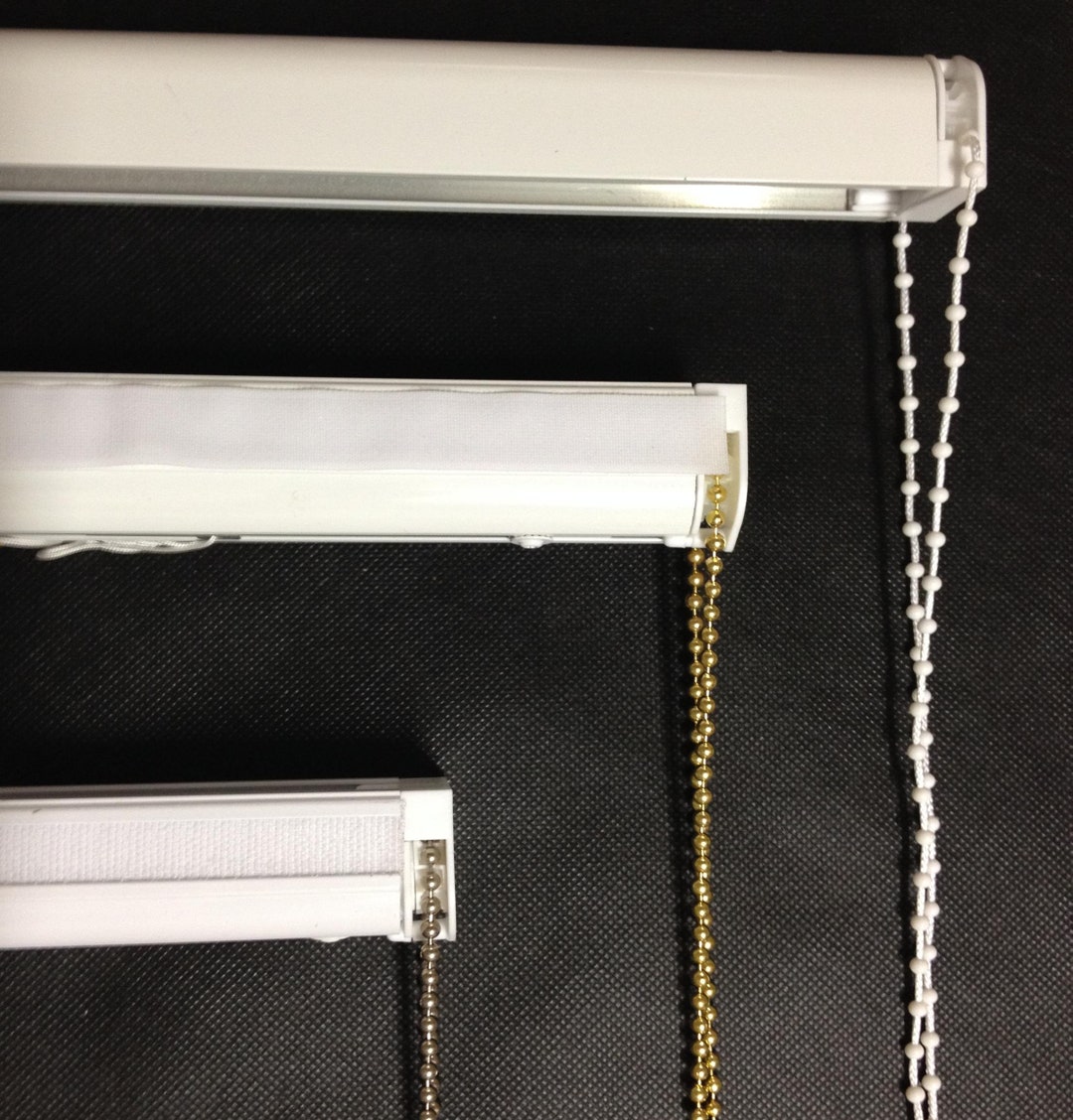 DIY Cassette Roman Blind Kit Choose Your Chain Colour Trimmable Metal