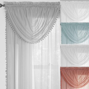 Voile swags scarf deals
