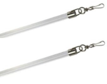 11mm Strong White or Clear Acrylic Curtain Draw Rods 1 Pair 3 Lengths 11mm Strong White or Clear Acrylic Curtain Draw Rods 1 Pair 3 Lengths