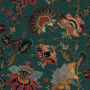 Paloma Faith Vintage Botanicals Teal Wallpaper - Sample Size Only - 30 x 50cm