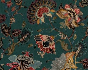 Paloma Faith Vintage Botanicals Teal Wallpaper - Sample Size Only - 30 x 50cm