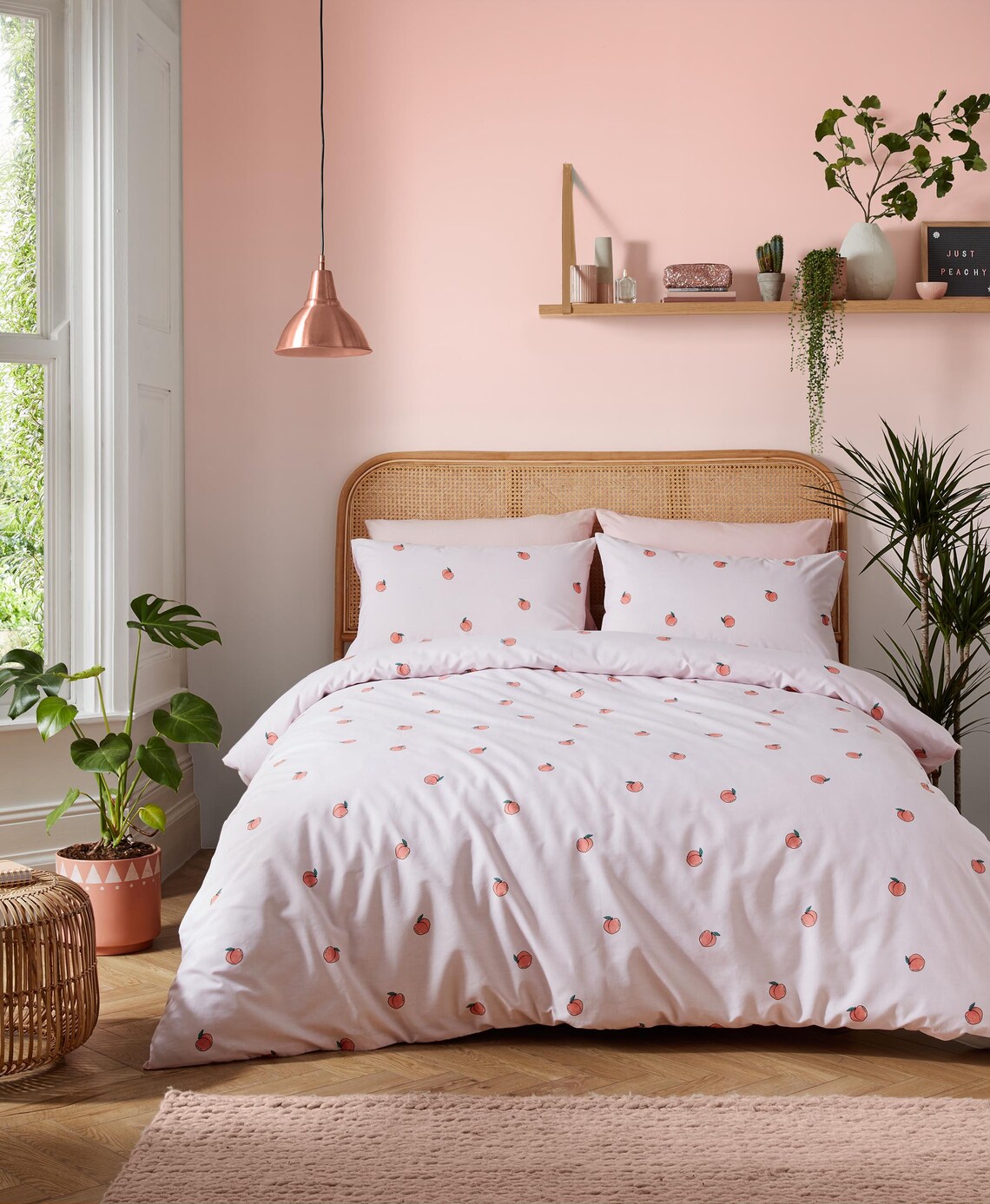 Skinny Dip PEACHY Peaches Pale Pink Cotton Blend Duvet Set Etsy UK