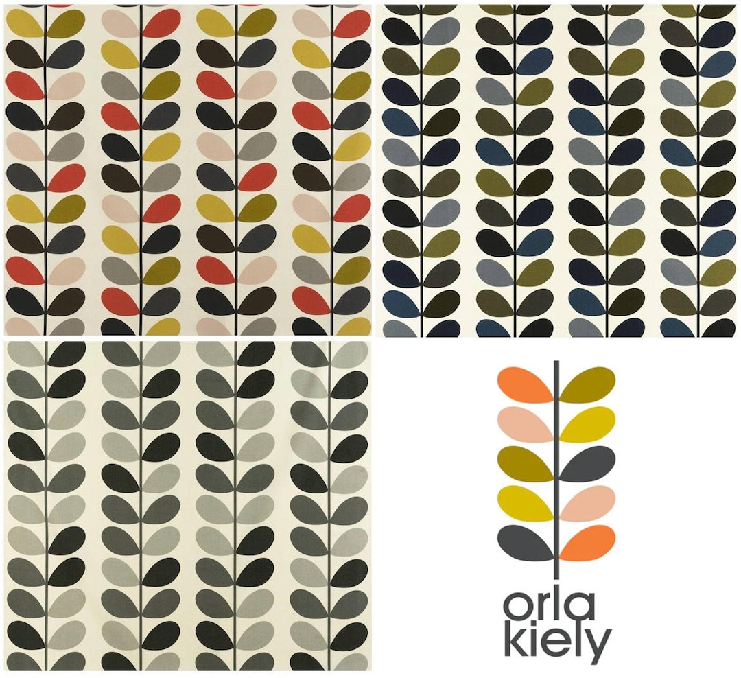 Orla Kiely Multi Stem Designer 100 Cotton Upholstery Fabric Etsy UK