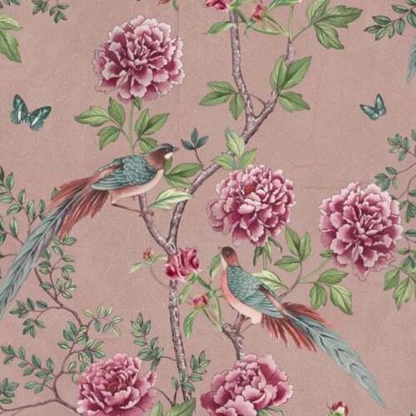 Pink Chinoiserie Wallpaper Etsy UK