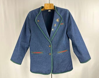 Vintage Trachten Denim Jacket – Size 40/42 (Large)