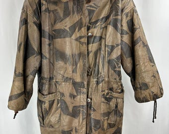 Vera Pelle Leather Coat – Size 44 – Vintage