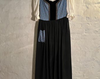 Vestido Dirndl vintage Oktoberfest – Vestido folclórico alpino trachten bávaro austriaco