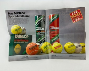 Vintage Dunlop DTB Official Tennis Balls Set – Made in Germany – 1980s Tennis Memorabilia