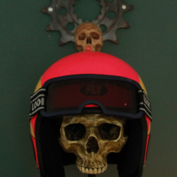 skull helmet stand. downhill mtb rennrad Helmaufhänger, helm rack