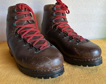 Vintage Kastinger Mountaineering Boots – Vibram Sole – Brown Leather Hiking Boots – Austria – Rare Alpine Gear