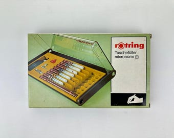 Vintage Rotring Micronorm Technical Pen Set – 8 Drafting Drawing Pens (Germany)