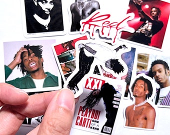 Playboi Carti Stickers, 12pcs Waterproof American Hip Hop Rapper Carti Die Lit Stickers