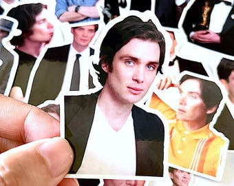 Cillian Murphy Stickers, 12pcs/24pcs Waterproof Vinyl Stickers, Cillian Murphy Fan Gift, Laptop Waterbottle Decal Stickers