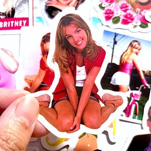 Britney Spears Stickers, 12pcs/24pcs Waterproof 90s American Pop Singer Stickers Celebrity Stickers