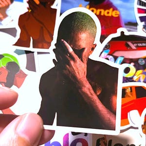 Frank Blonde Nostalgia, Ultra Stickers, 12pcs/24pcs Waterproof Vinyl Stickers,  Music Gift, Laptop Waterbottle Decal Stickers