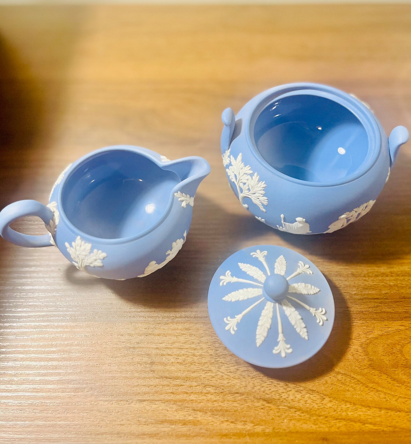 Wedgwood Creamer and Sugar Bowl Set Wedgwood Jasperware Etsy