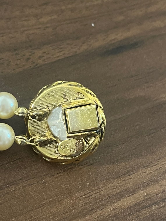 carolee pearl 2 strand bracelet, 1950s- 1970s cos… - image 3