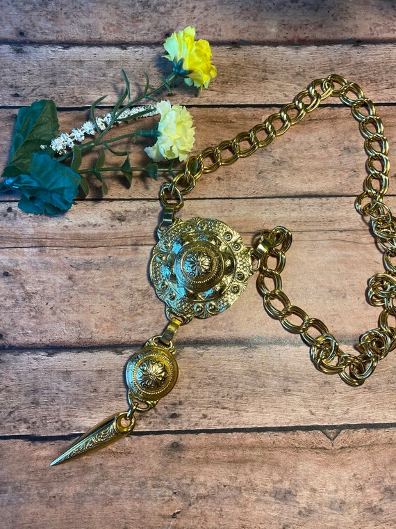 statement necklace, large victorian revival gold s