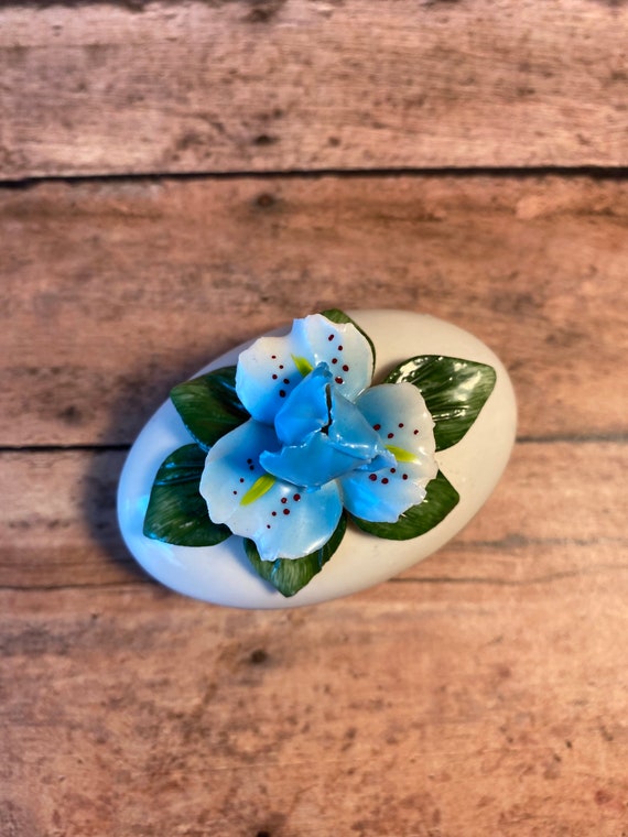 Capodimonte Porcelain Ring box, Floral Porcelain R