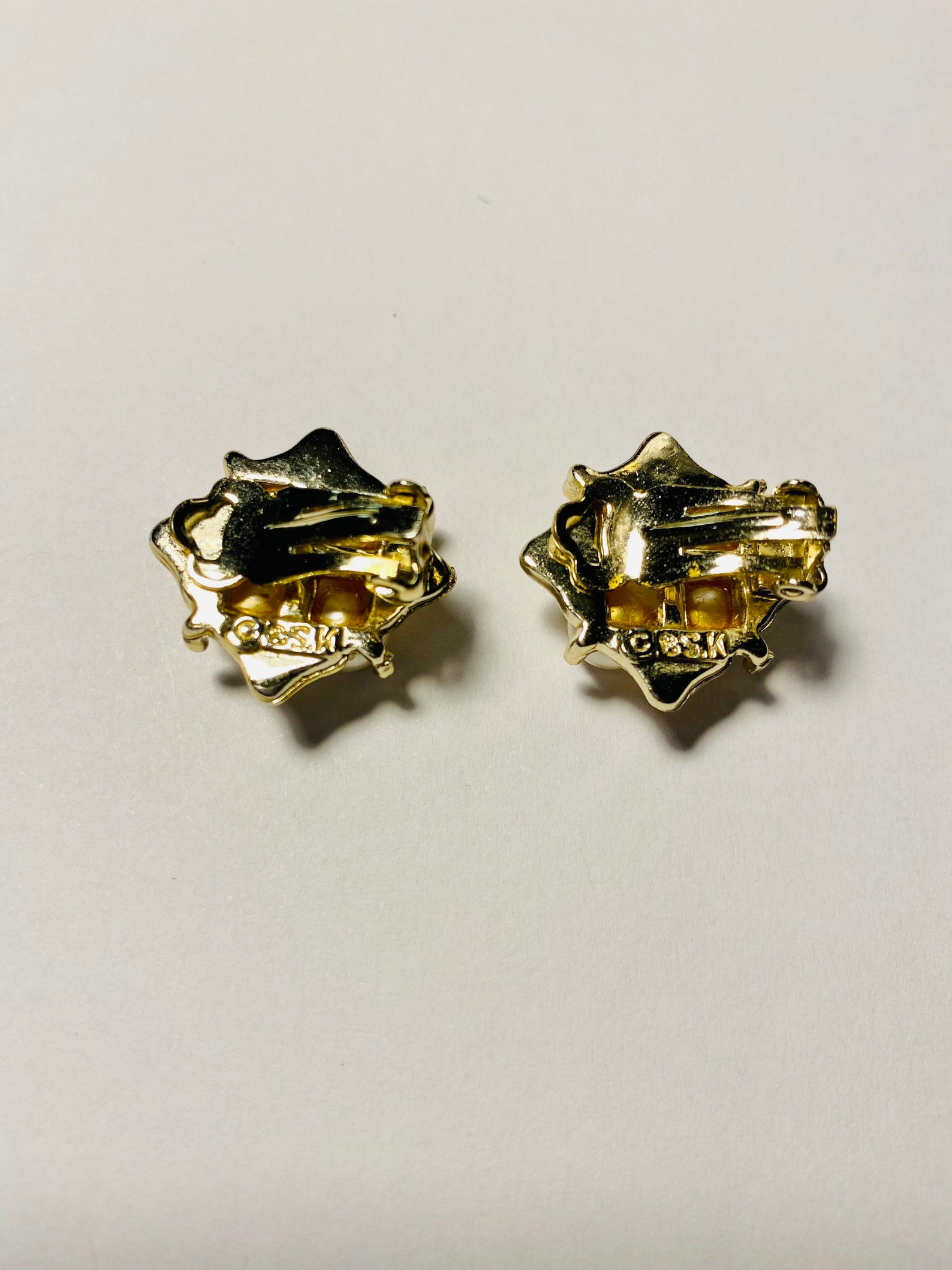 Vtg BSK Pearl Clip Earrings BSK Jewelry BSK Earrings Benny - Etsy