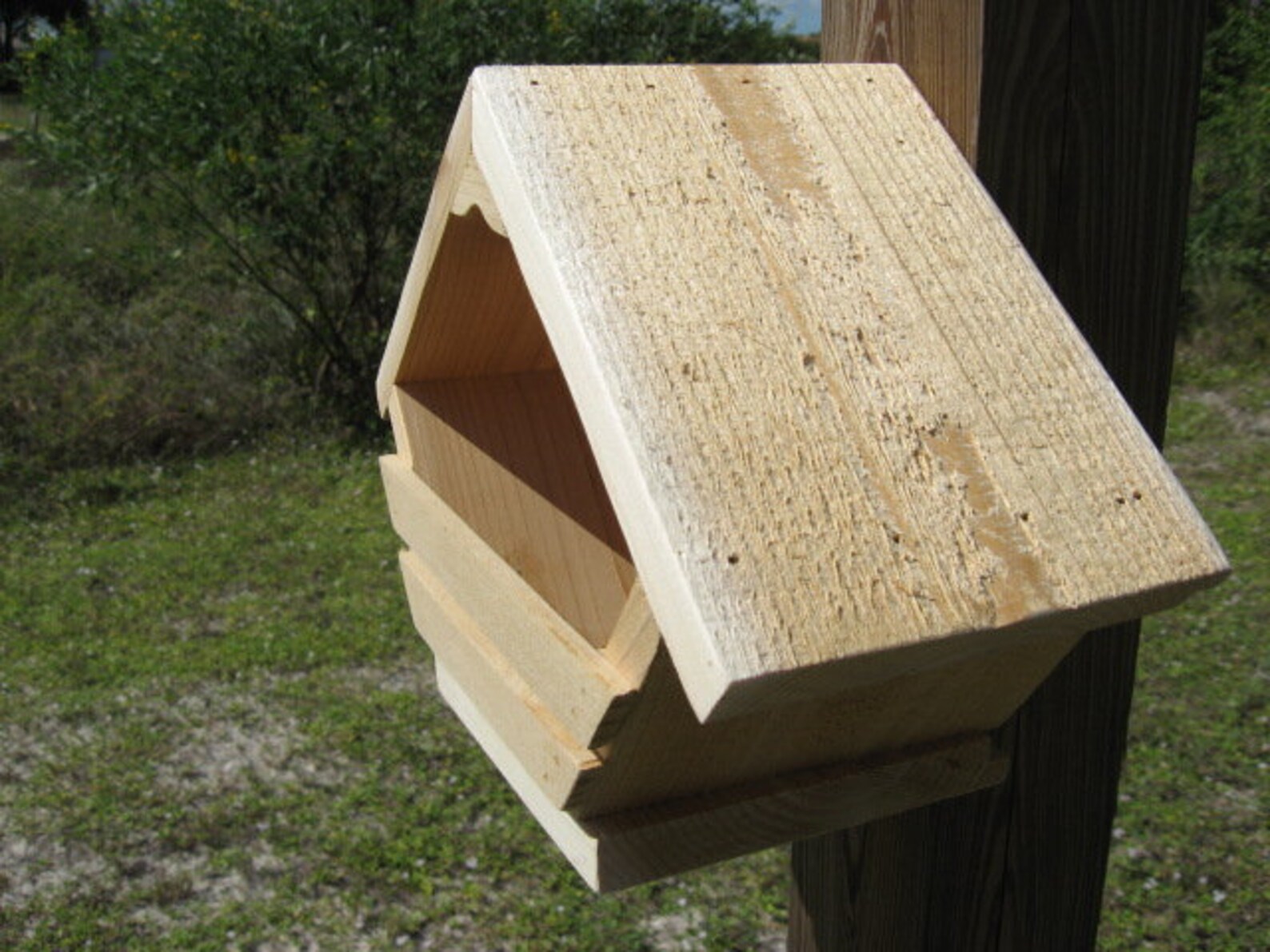 Dove solid cedar birdhouse nesting box for Mourning Doves Etsy
